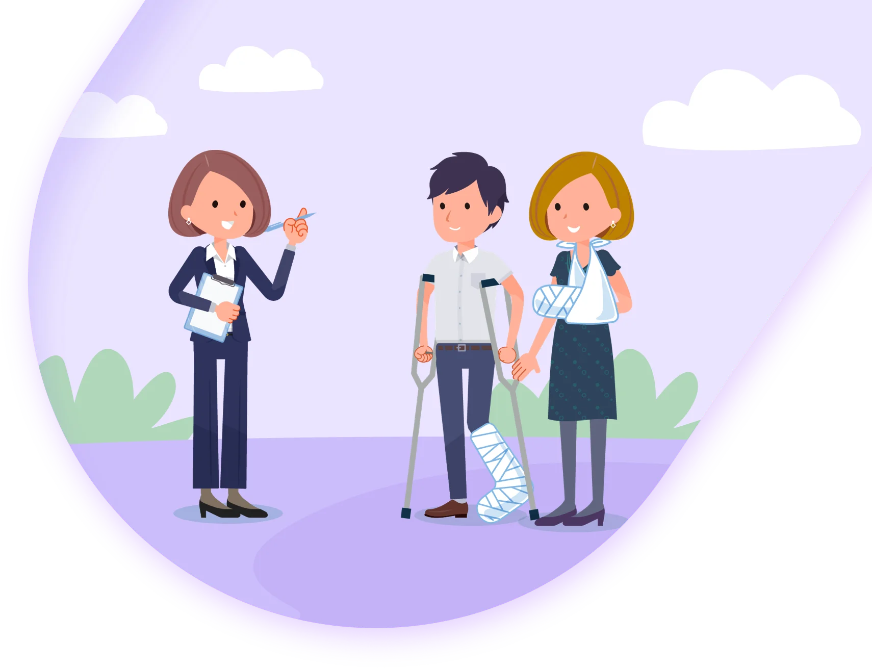 Illustration expert et client 